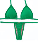 Biquíni Fita Frente Menor Fio Dental Verde Arara