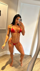 Biquíni Fita Frente Menor Fio Dental Vermelho