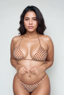 Biquíni Fita Frente Maior Empina Bumbum Universo De Bola Rosa