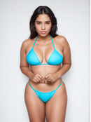 Biquíni Fita Frente Menor Fio Dental Azul Miami