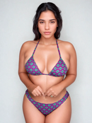 Conjunto Susana Aviador Floral Roxo