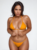 Biquíni Fita Frente Maior Fio Dental Laranja