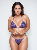 Biquíni Fita Frente Maior Fio Dental Zebra Rosa