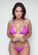 Biquíni Fita Frente Maior Empina Bumbum Rosa Pink