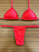 Biquíni Fita Frente Menor Fio Dental Vermelho