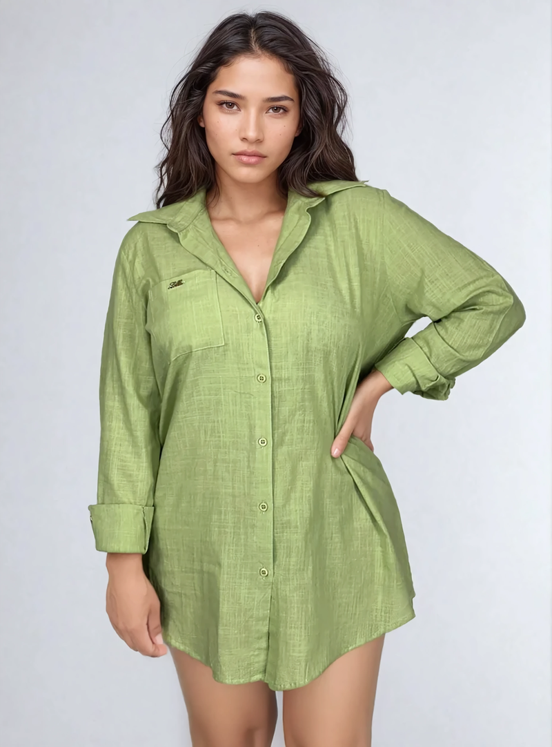COLEÇÃO TAILÂNDIA CHEMISE VERDE OLIVA