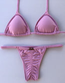 Biquíni Fita Frente Maior Empina Bumbum Rosa Bailarina